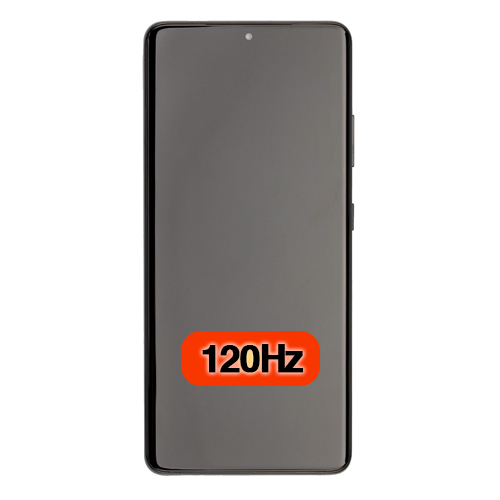 OLED Assembly With Frame Compatible for Samsung Galaxy S21 Ultra 5G (Premium) (120Hz) - Phantom Black
